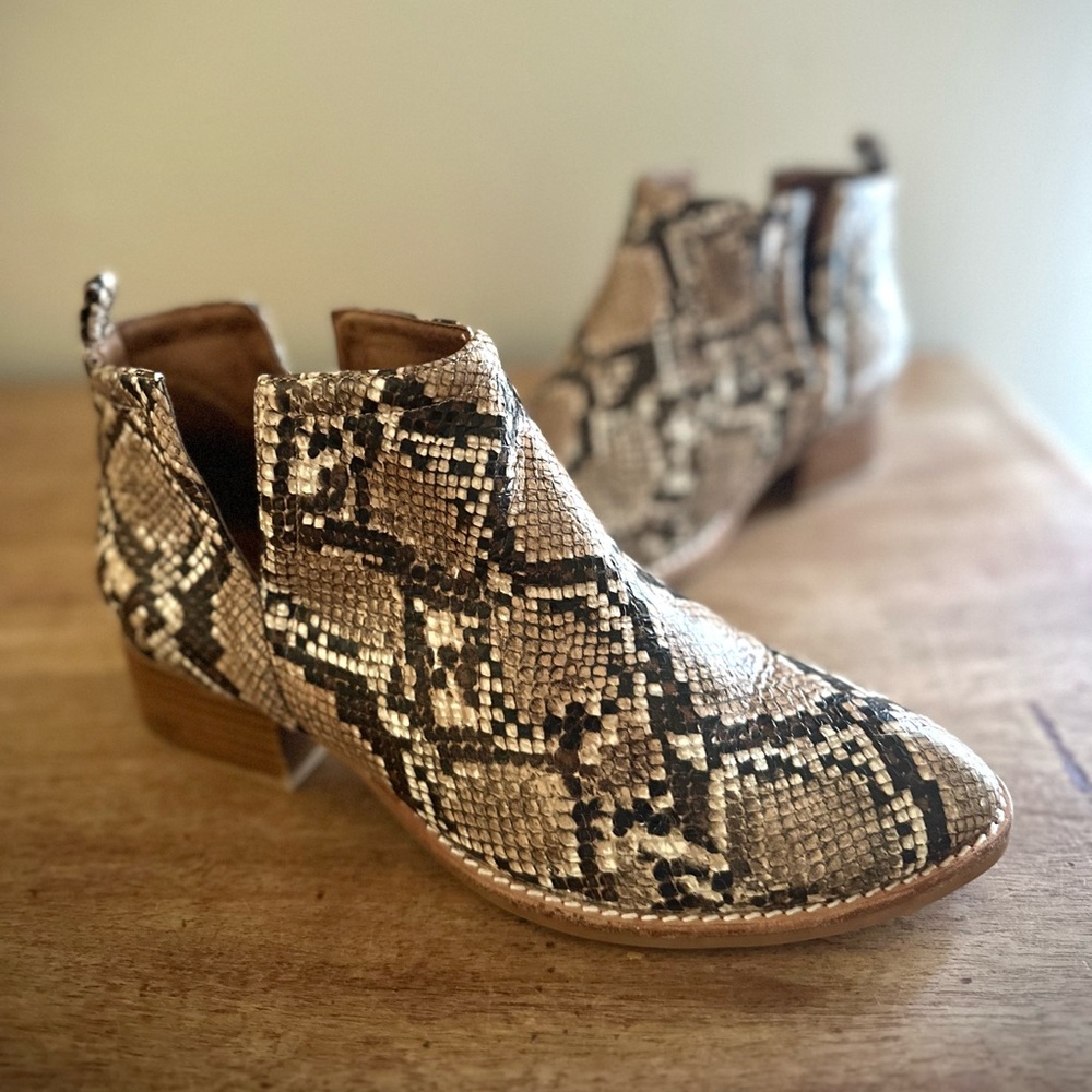 Jeffrey Campbell Snake Skin Ankle Boots